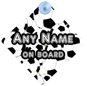 PERSONALISED FOOTBALL MULTI PRINT FLEXIBLE CAR SIGN 16.5 CM DIAMETER - Picture 1 of 6