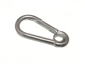2 X Scatto Gancio Molla Chiusura Clip con Occhiello (Carabina) M6 Acciaio BZP - Foto 1 di 1
