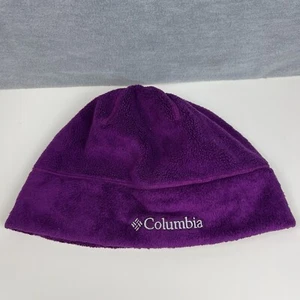 Columbia Hat Beanie Winter Hat Cap Womens One Size Purple Logo Casual - Picture 1 of 6