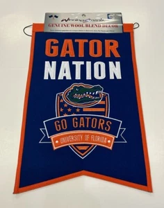 Florida Gators NCAA (Gator Nation) Embroidered Wool Banner!!! - Picture 1 of 4