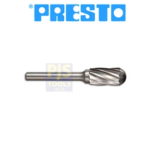 Presto 3/8 9.53 x 19mm ball cylinder aluminium cut rotary carbide burr 6mm shank - Picture 1 of 1