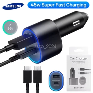 Original Samsung 45W Schnellladegerät Auto Ladegerät Dual Port USB-C Car Charger - Bild 1 von 8