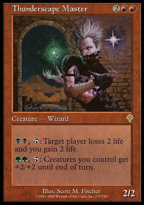 Thunderscape Master ~ Heavily Played Invasion MTG Magic UltimateMTG Red Card - Image 1 of 1