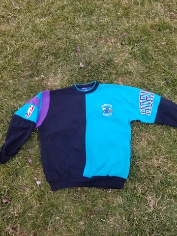 VTG RARE CHARLOTTE HORNETS COLORBLOCK STARTER SWEATER MENS EXTRA LARGE OFFICIAL Cover