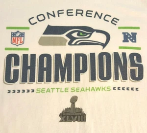 Seattle Seahawks Ladies T Shirt sz Large EUC NFL Football White Womens INV446 - Picture 1 of 6