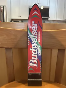 Vintage Budweiser King Of Beers Ski Winter Beer Tap Handle - 13.75 Tall - Picture 1 of 6