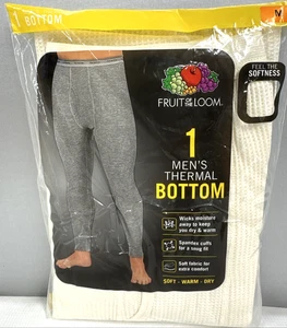 PANTALONE TERMICO UOMO BIANCO FRUIT OF THE LOOM TAGLIA MEDIA NUOVO SIGILLATO - Foto 1 di 8