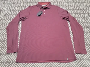 KJUS Soren Stripe Polo Golf Shirt Herren XL UPF50 gestreift rot & blau Performance - Bild 1 von 12