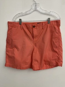 Gap Women’s chino shorts orange basic flat With Pockets Size 14 Cotton - Picture 1 of 11