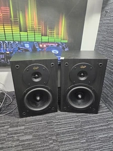 K818 Gale Silver Monitor HiFi Stereo Speakers, Black Ash Bookshelf Speakers - Picture 1 of 11