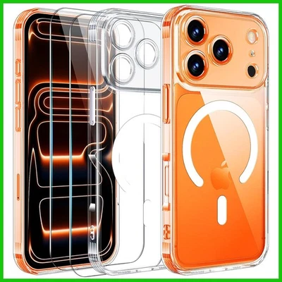 Cover MagSafe + Pellicola Vetro per Apple iPhone 17 Pro / Pro Max Custodia Tpu - Immagine 1 di 4