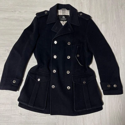 Burberry Black Label Napoleon Coat Wool Jacket Nova Check Black US Size S Auth - Image 1 of 4