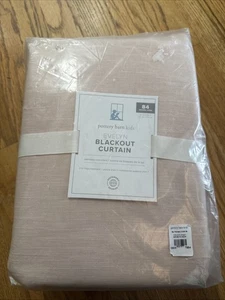 Pottery Barn Kids Evelyn Linen Blackout Drape 44x84" Blush Pink ~One Panel~ NEW - Picture 1 of 3