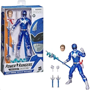 Power Rangers Lightning Collection 6-Inch Mighty Morphin Metallic Blue Ranger - Picture 1 of 7