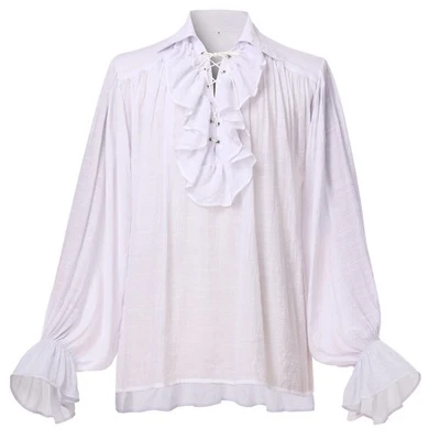 Camisa pirata poeta renacentista para hombre Blusa Camisa vampiro Camisa medieval Foto 1 de 4