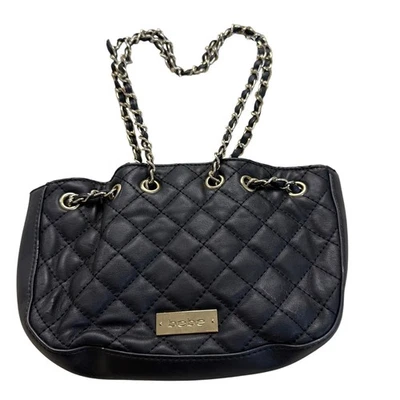 Bebe Black Quilted Shoulder Bag with Chain Strap - Image 1 of 4