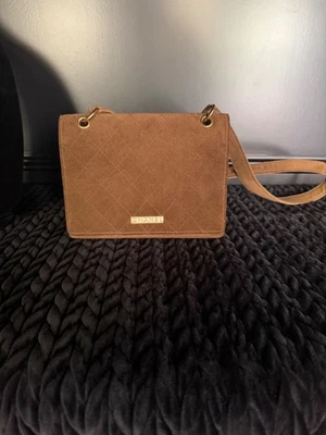Chanel Suede Camel Flap Shoulder Bag - Image 1 of 4