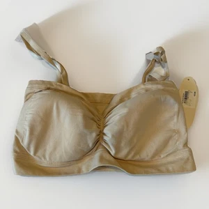 NWT Nordstrom Bra Size L beige Wireless Lined Adjustable Strap Pullover Lingerie - Picture 1 of 2
