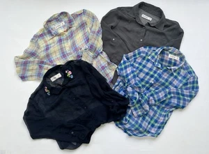 ABERCROMBIE KIDS A&F Girls Youth Medium Sheer Long Sleeve Tops Summer Lot of 3 - Picture 1 of 12