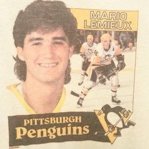 Vintage 80’s Mario Lemieux Pittsburgh Penguins T-shirt - Please See All Photos - Foto 1 di 6