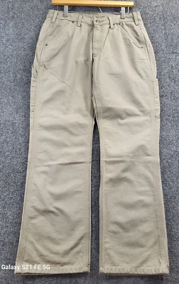 Carhartt Pants Women's 8/31x30 Beige Relaxed Fit Carpenter Style WB011DES - Image 1 of 4