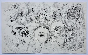 Zeichnung Tinte Informell Abstrakt Marie Pospisilova Nachlass - Bild 1 von 11