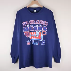 Chicago Bears Super Bowl 41 NFC Champions Long Sleeve Shirt Adult Large 22x29 - Picture 1 of 14
