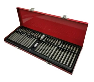 KIT SET PORTA INSERTI CHIAVI BUSSOLE CHIAVI 1/2" 3/8" UTENSILI 54 PZ VALIGETTA - Imagen 1 de 1
