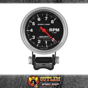 AUTOMETER TACHOMETER MINI PEDESTAL MOUNT 2-5/8" 0-8000 RPM BLACK FACE - AU3708 - Picture 1 of 1