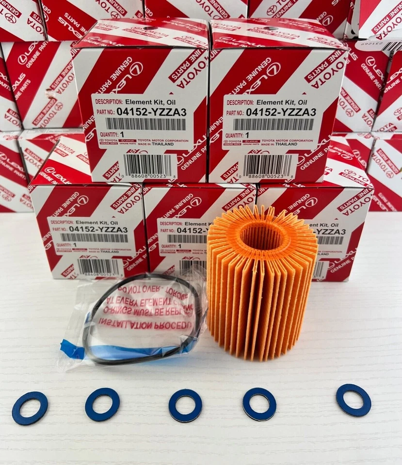 5 OIL FILTER FOR LEXUS  2006-2018 IS250 IS350 (2WD) 04152-YZZA3 W GASKETS - Image 1 of 1