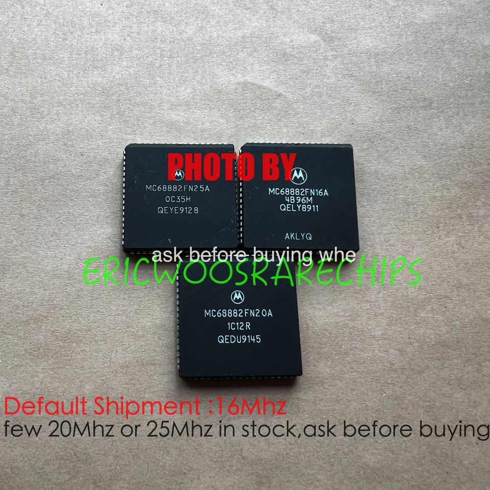 Corprocesador de punto flotante HCMOS MC68882FN16A o 20A o 25A x 1 pieza - Imagen 1 de 1