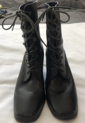 Botas Coldwater Creek para mujer de cuero con cordones Steampunk Cosplay marrones talla 6,5 Foto 1 de 4