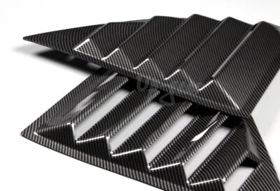 Para 08-23 Dodge Challenger ABS aspecto de carbono persianas de ventana lateral Scoop Cove 2 piezas Foto 1 de 4