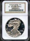 2001-W PROOF SILVER EAGLE $1, NGC PR 70 ULTRA CAMEO
