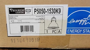 Progress Lighting Fresnel Lens 9 -Watt LED Pendant | Chrome | P5050-1530K9 - Picture 1 of 5