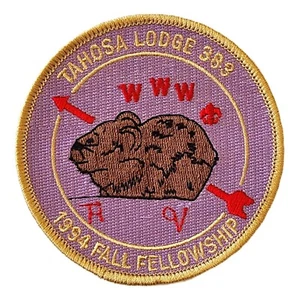 Parche de bolsillo Lodge 383 Tahosa eR1994 Fall Fellowship OA BSA - Imagen 1 de 1