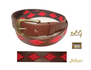 Polo Gürtel Handstickerei in Leder, beste Handwerksqualität, BP0042 für Damen - Bild 1 von 5