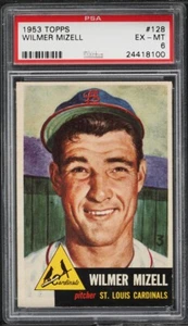 Wilmer Mizell 1953 Topps #128 PSA 6 - Imagen 1 de 2