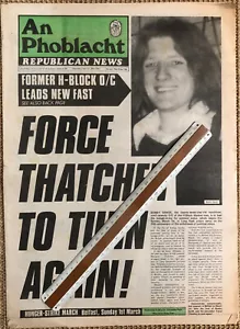 APRN February 28th 1981 Bobby Sands leads new hunger-strike Long Kesh Sinn Fein - Imagen 1 de 1
