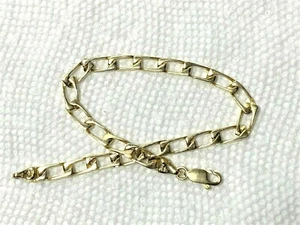 14K Yellow Gold Chain Link Bracelet 8-1/8", 7.4 grams - Picture 1 of 12