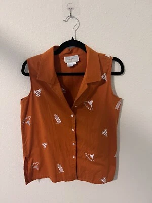 Chaleco Casey Coleman Universidad de Texas Longhorn Bordado Cuello Naranja Foto 1 de 4
