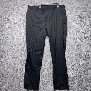Jones New York Pants Mens Black 44.5 Unhemmed Flat Front Dress Suit - Picture 1 of 6