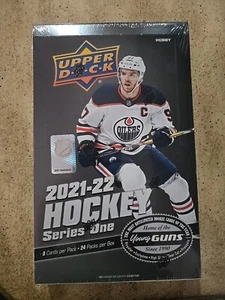 2021-22 UPPER DECK SERIES 1 HOCKEY HOBBY BOX NEW FACTORY SEALED - Picture 1 of 3