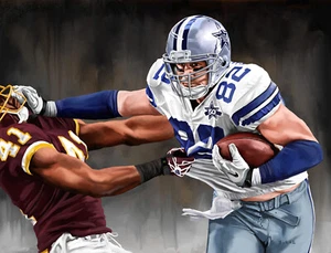 Jason Witten Dallas Cowboys 11 x 14 Giclée von James Byrne Serie 5 - Bild 1 von 1