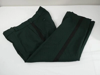 SPIEWAK SU322N MENS SIZE 36x27 SPRUCE GREEN W/ 1" BLACK STRIPE PANTS TROUSER - Image 1 of 3