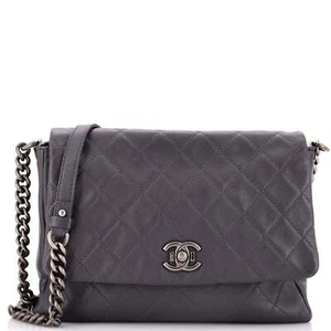 Chanel Couture Messenger Bag Quilted Calfskin Medium - Picture 1 of 8