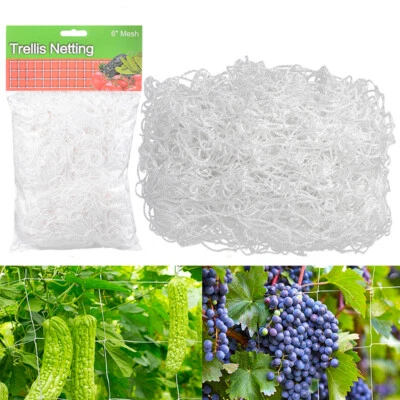 15/30/60FT Heavy Duty Nylon Trellis Netting Plant Support Garden Fence Mesh Net - Image 1 of 4