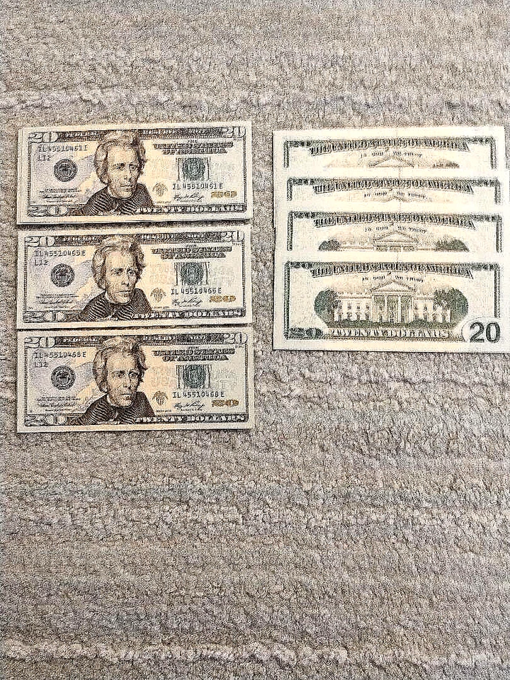 2006 $20 FRN'S SF (L) DIST * EIGHT CONSECUTIVE S/N'S* GEM CU - Image 1 of 2
