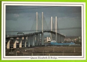 Queen Elizabeth ll Bridge Postcard PC Ford Motor Company Ship LO16128L Dartford - Picture 1 of 2