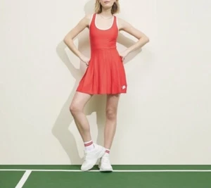 Prince Kleid Pickleball Cross-Back Plissee Tennis Rot Größe Large Neu mit Etikett - Bild 1 von 10